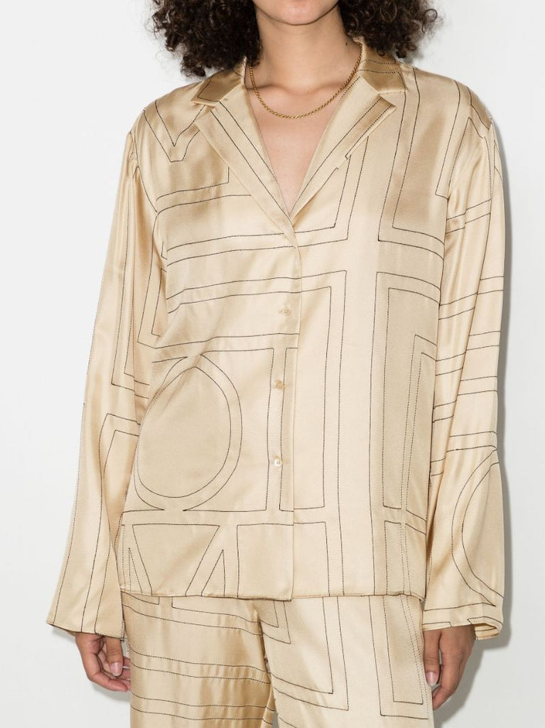 Monogram Silk Pyjama Shirt
