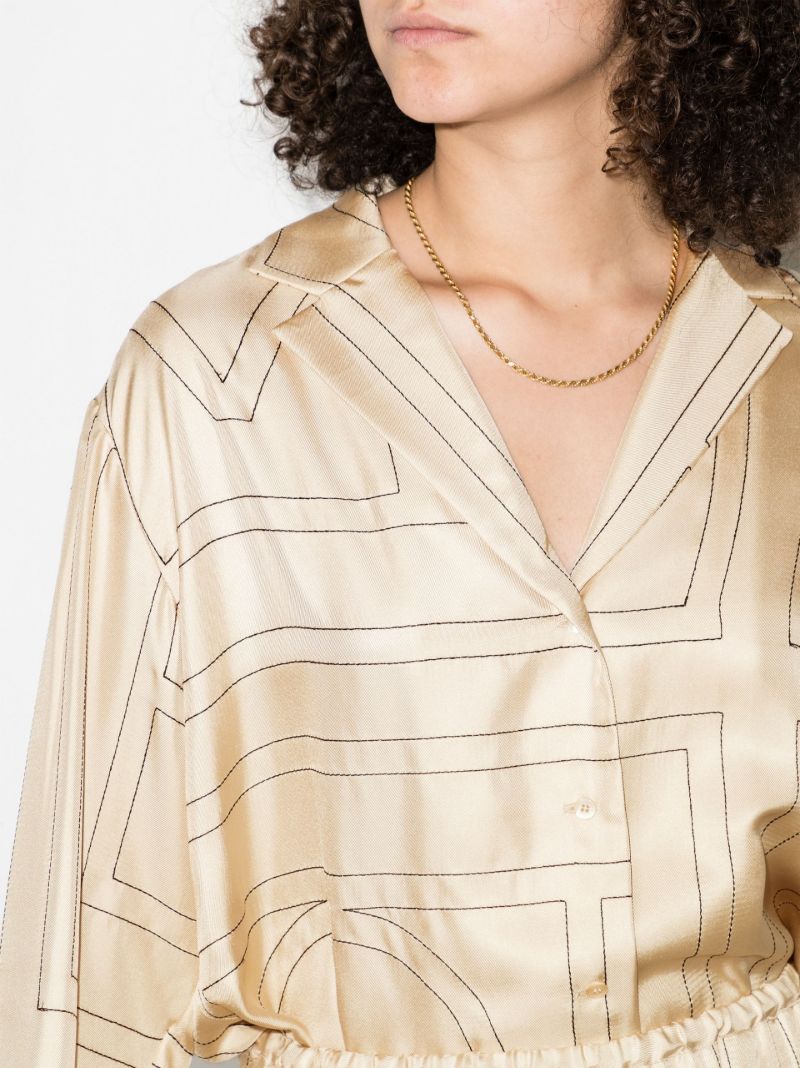 Monogram Silk Pyjama Shirt