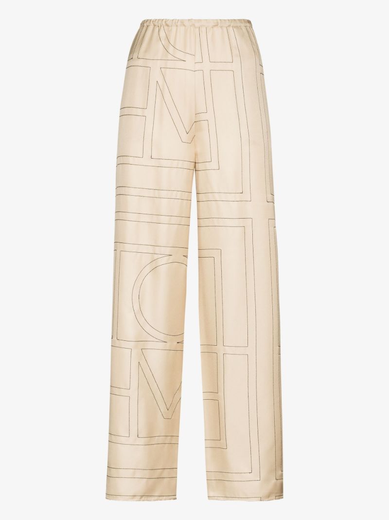 Monogram Silk Trousers