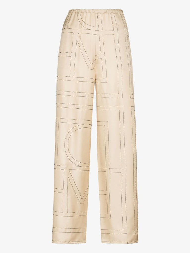Monogram Silk Trousers