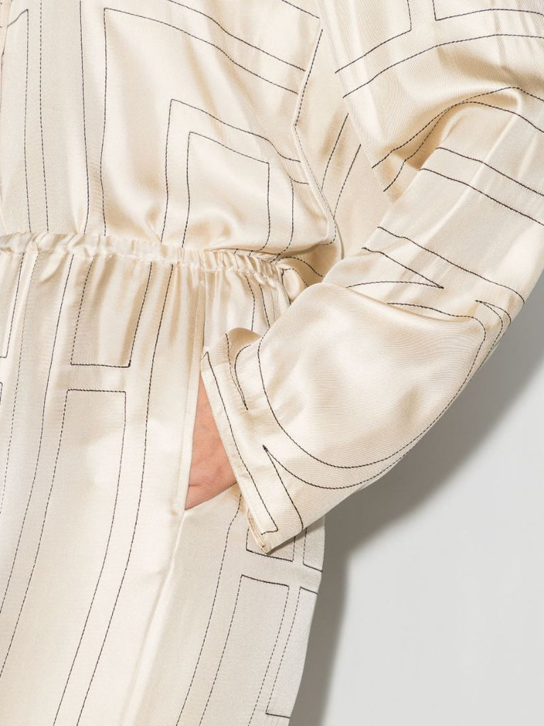 Monogram Silk Trousers
