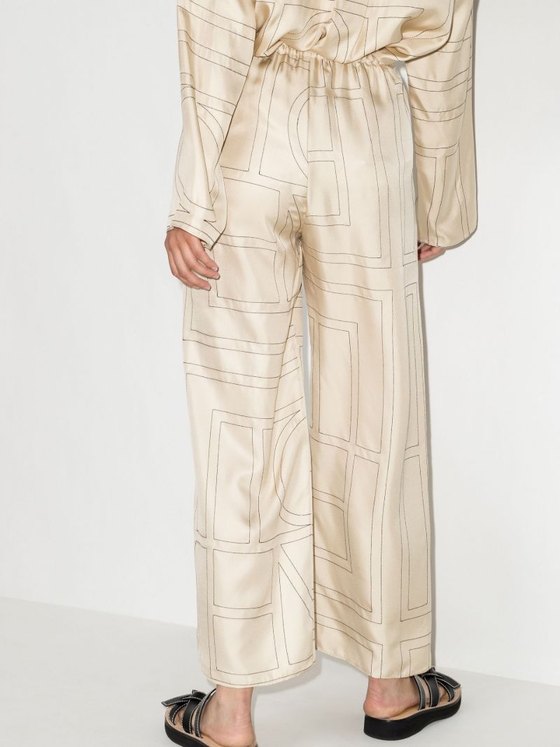 Monogram Silk Trousers