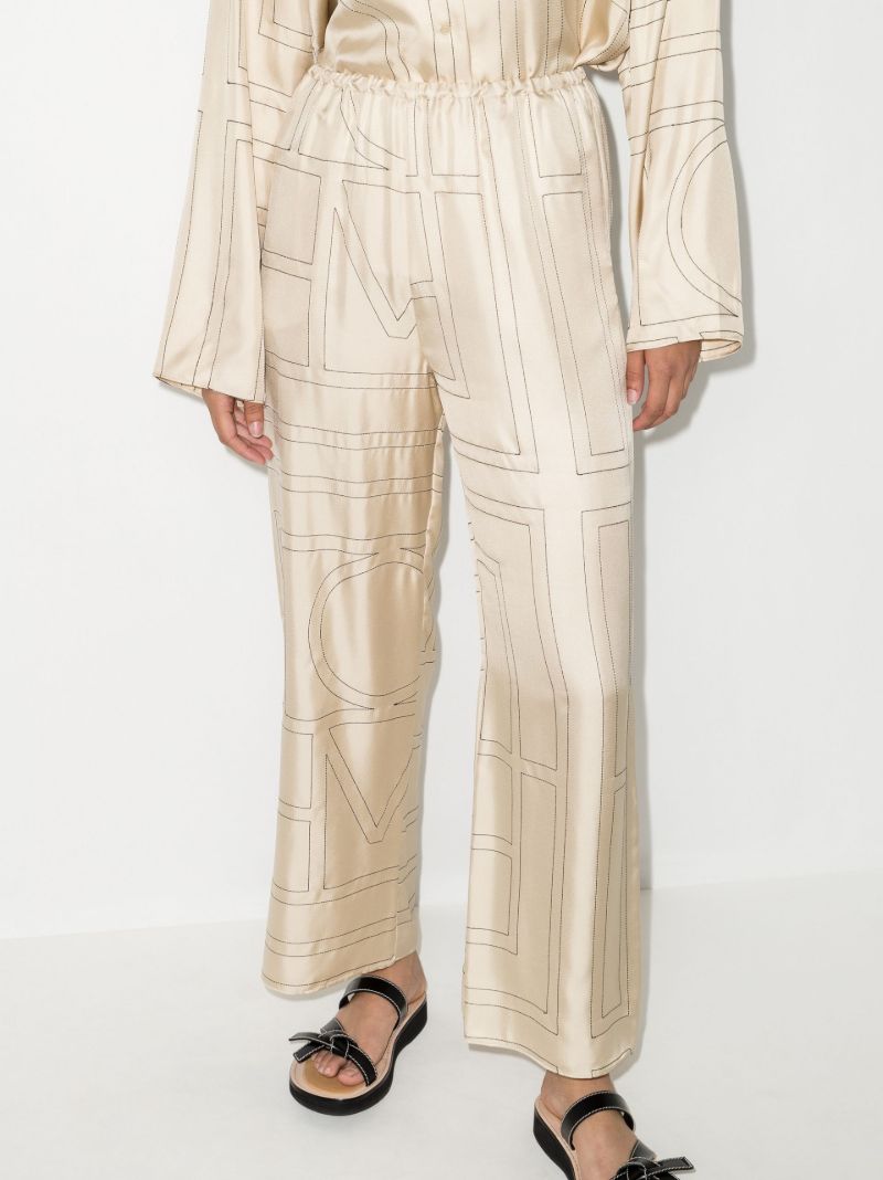 Monogram Silk Trousers