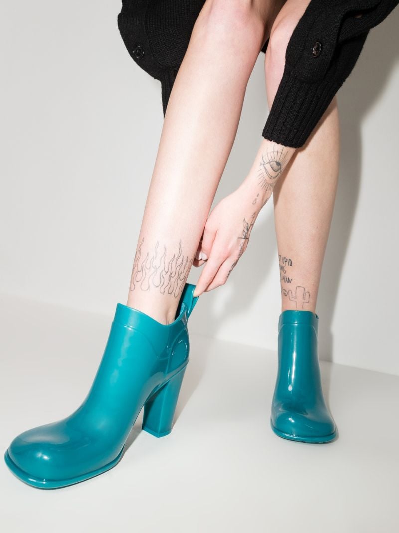 Blue Shine 90 Rubber Ankle Boots