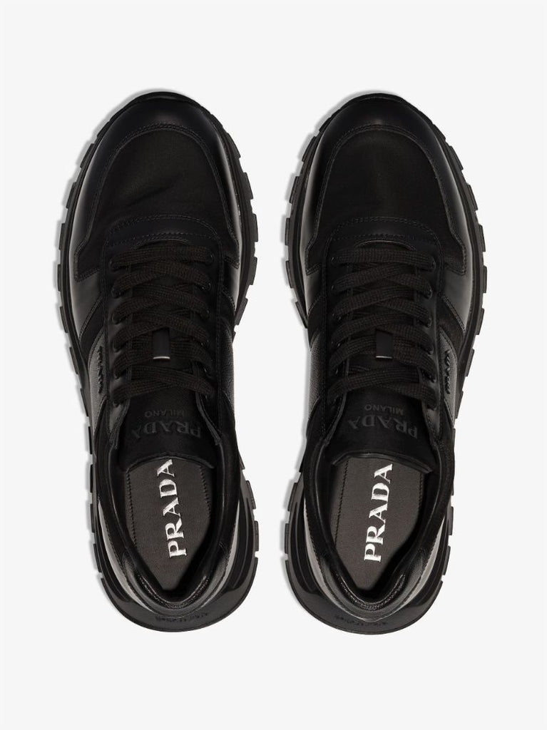 Black Prax 1 Low Top Leather Sneakers