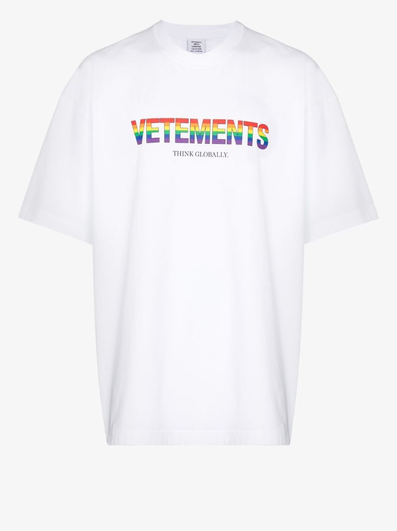Rainbow Logo Cotton T-shirt