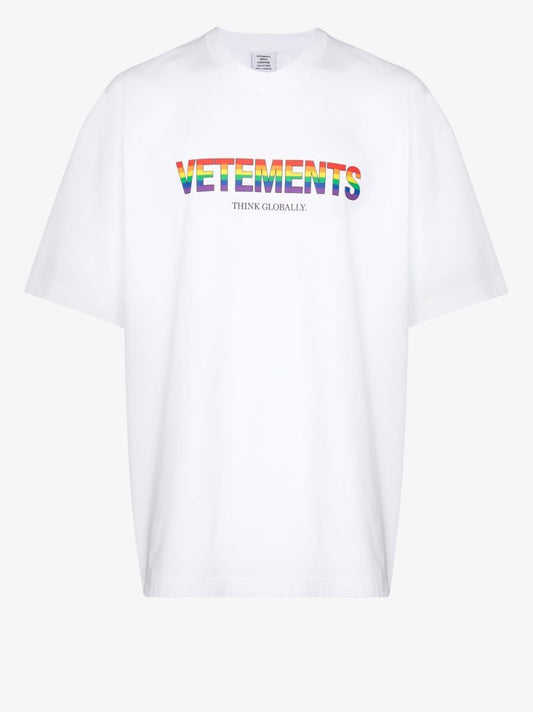 Rainbow Logo Cotton T-shirt
