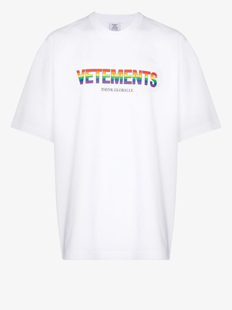 Rainbow Logo Cotton T-shirt