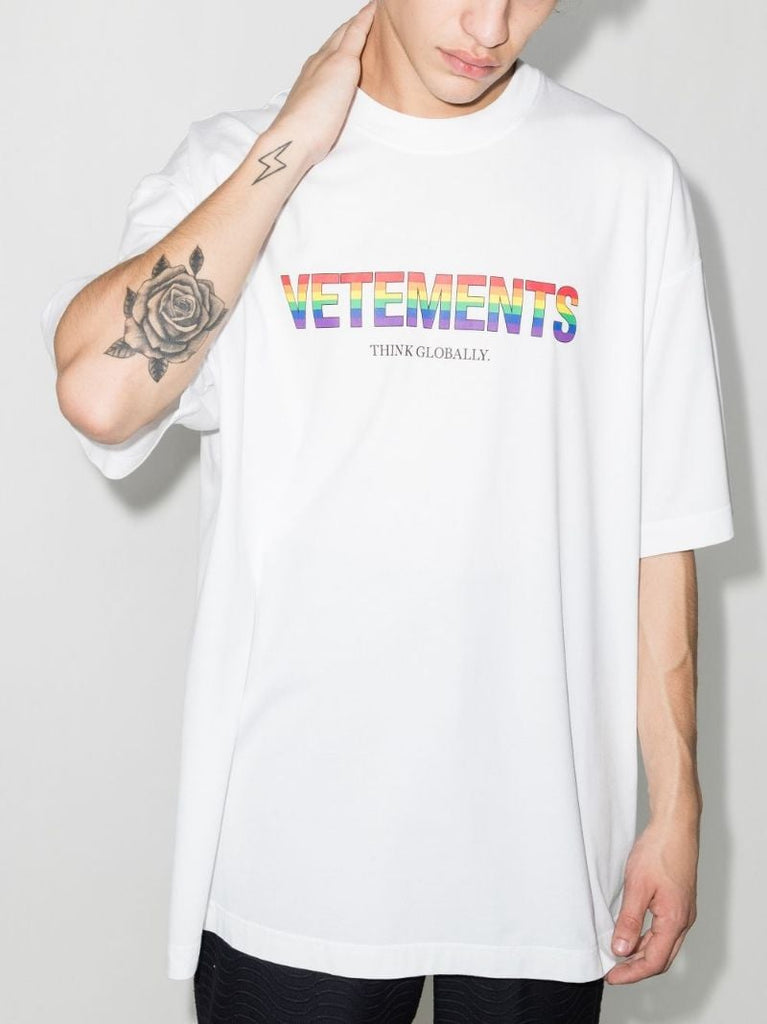 Rainbow Logo Cotton T-shirt
