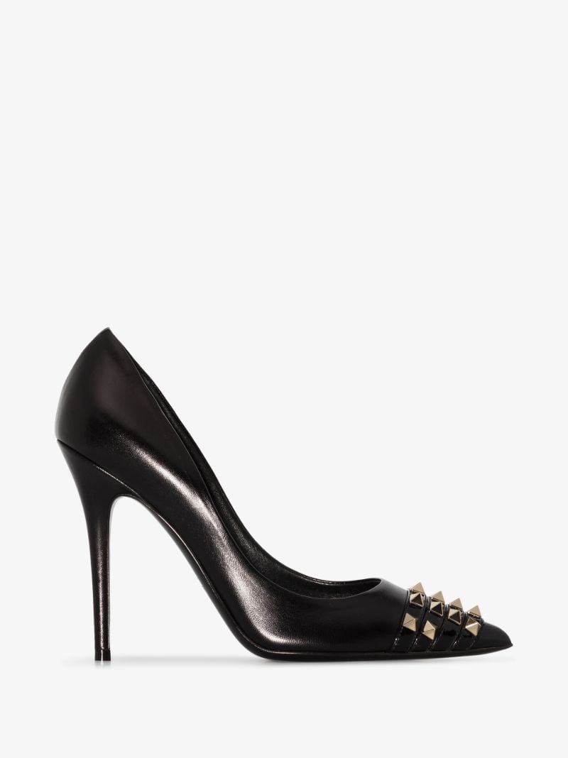 Black Rockstud Alcove 110 Leather Pumps
