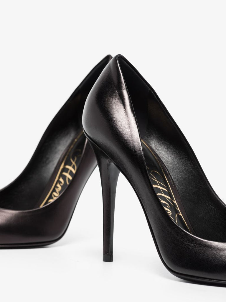 Black Rockstud Alcove 110 Leather Pumps