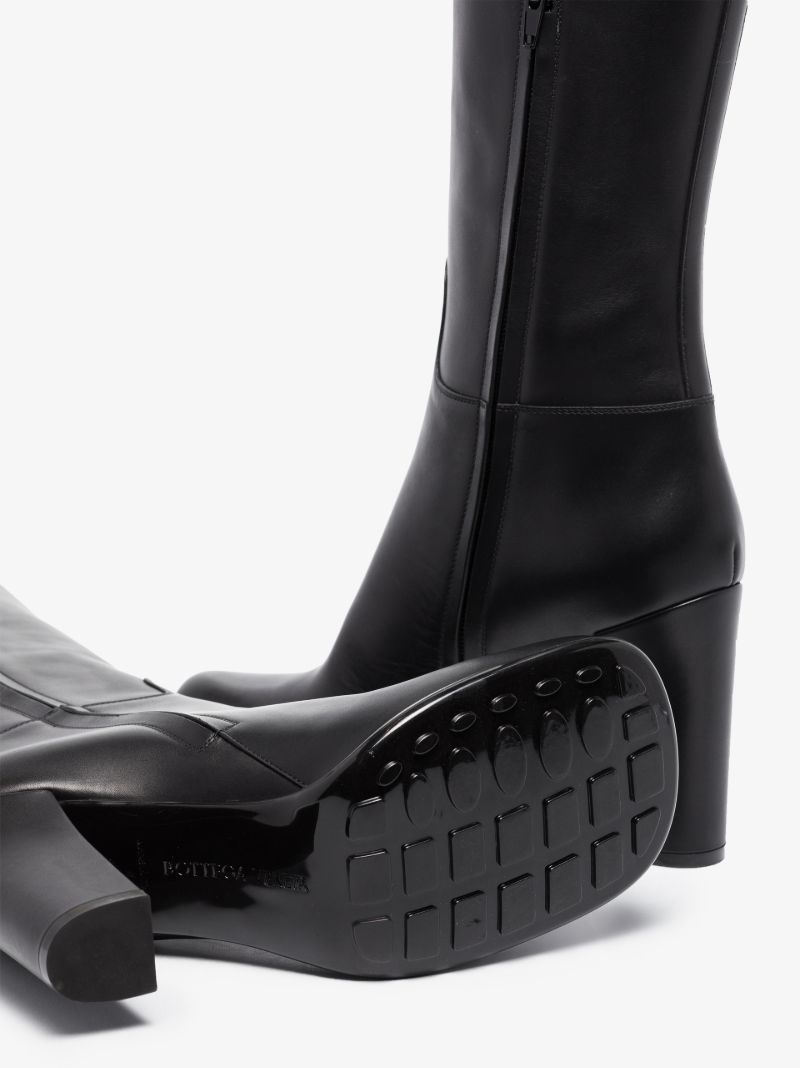 Black Storm 90 Leather Knee-high Boots