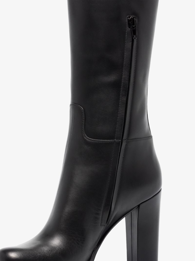 Black Storm 90 Leather Knee-high Boots