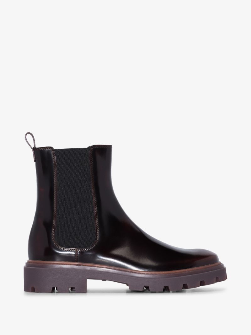 Brown Leather Chelsea Boots