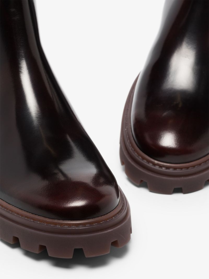 Brown Leather Chelsea Boots