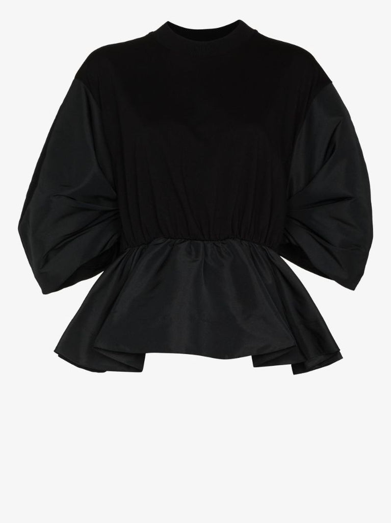 Peplum-hem Short-sleeve T-shirt