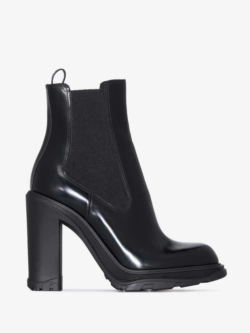 Black Tread 120 Leather Chelsea Boots