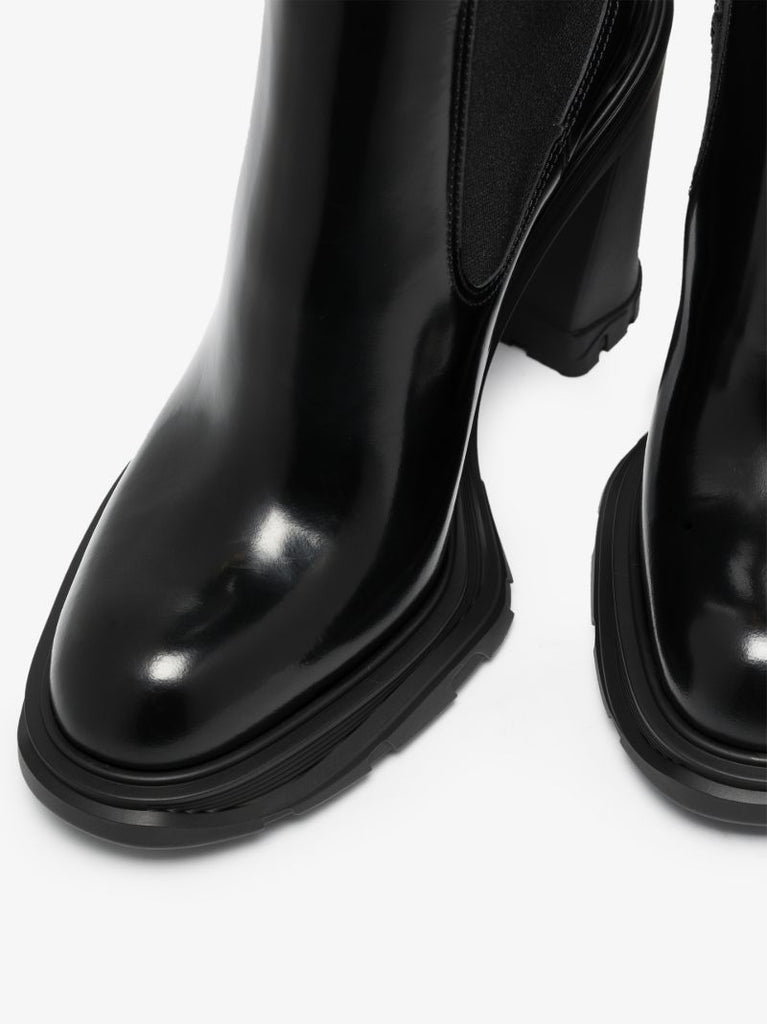 Black Tread 120 Leather Chelsea Boots