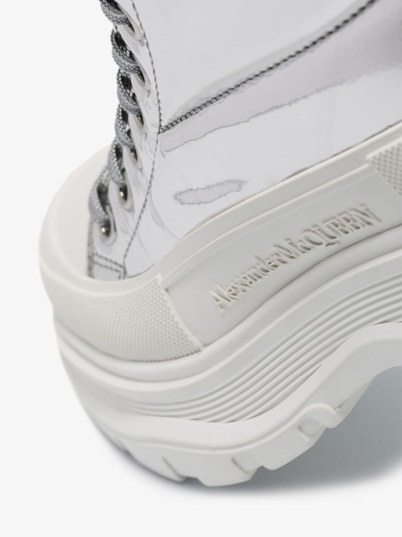 Silver Tread Slick Leather Boots