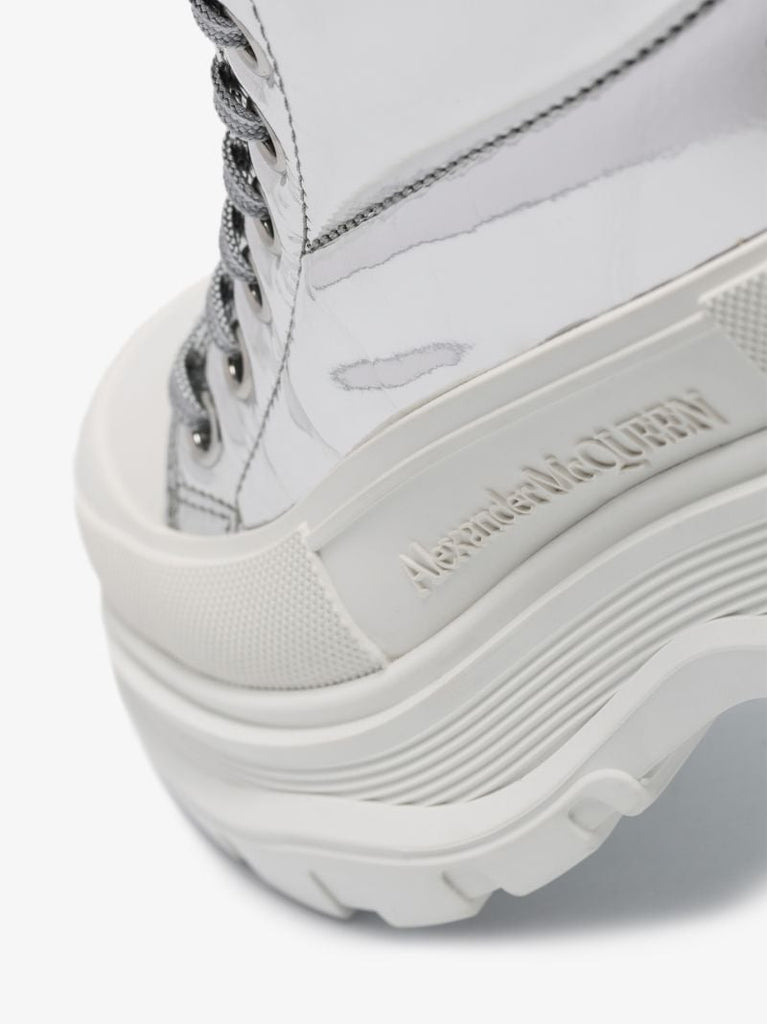 Silver Tread Slick Leather Boots