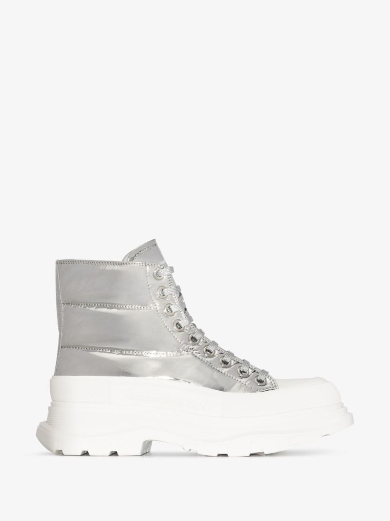 Silver Tread Slick Leather Boots