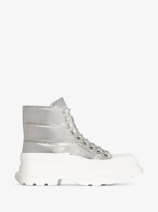 Silver Tread Slick Leather Boots