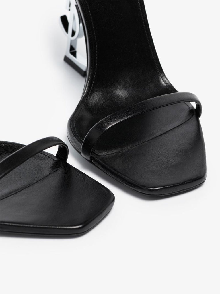Black Opyum 110 Leather Sandals