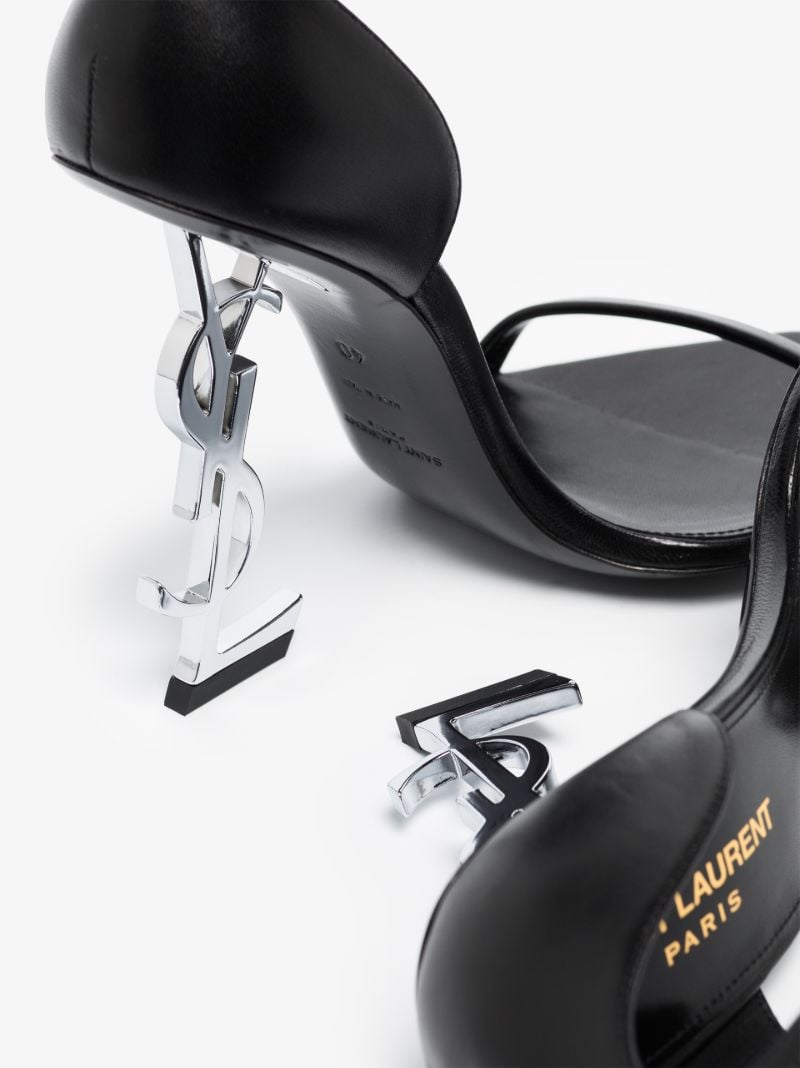 Black Opyum 110 Leather Sandals