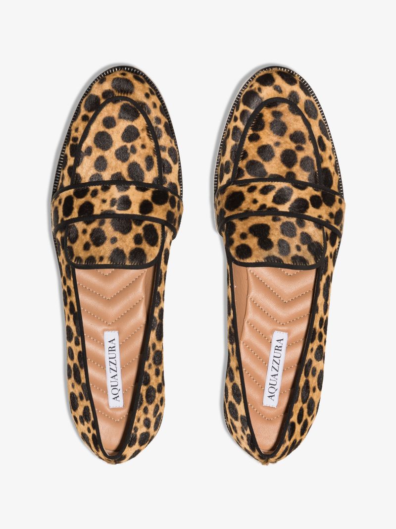 Brown and Black Martin Cheetah Print Loafers