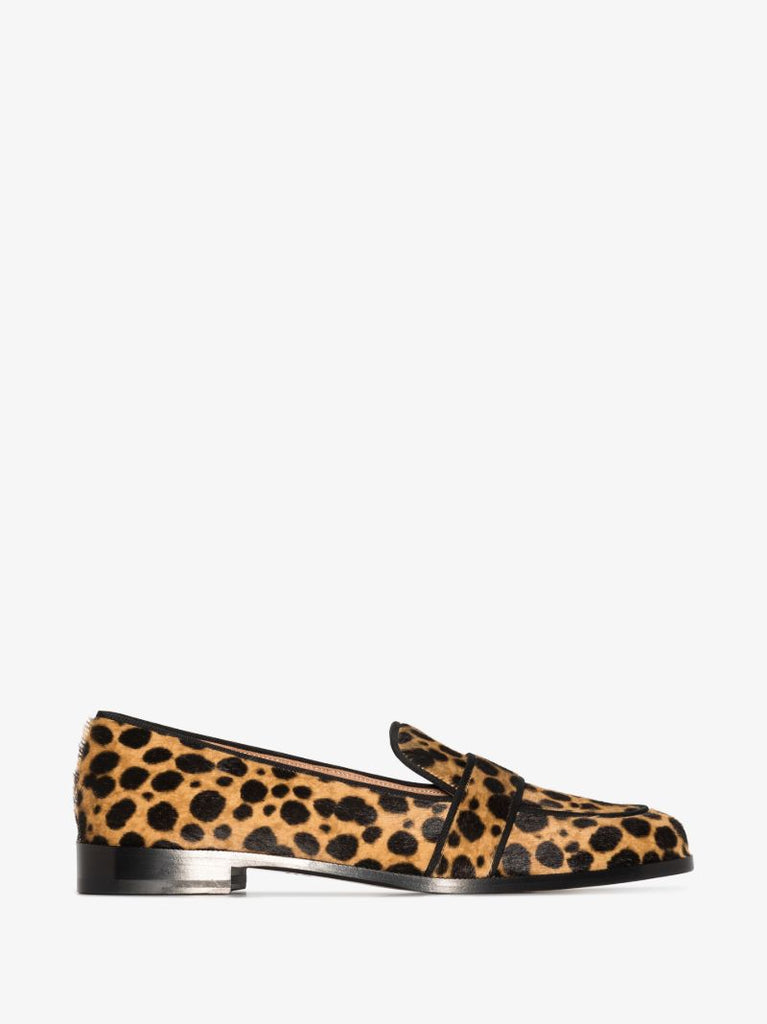 Brown and Black Martin Cheetah Print Loafers