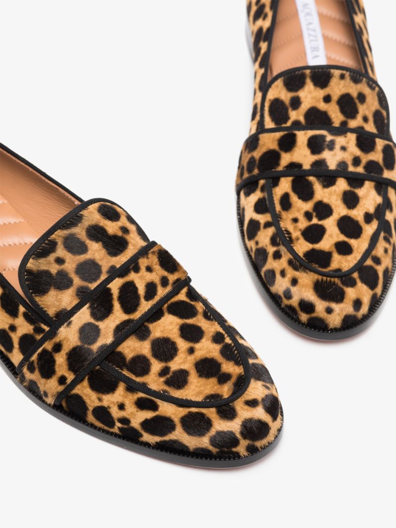 Brown and Black Martin Cheetah Print Loafers