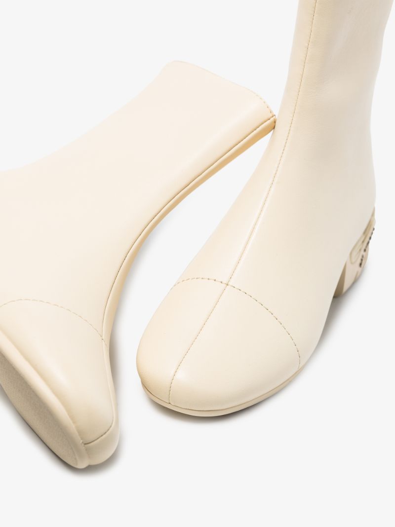 Neutral Solaris High Leather Ankle Boots
