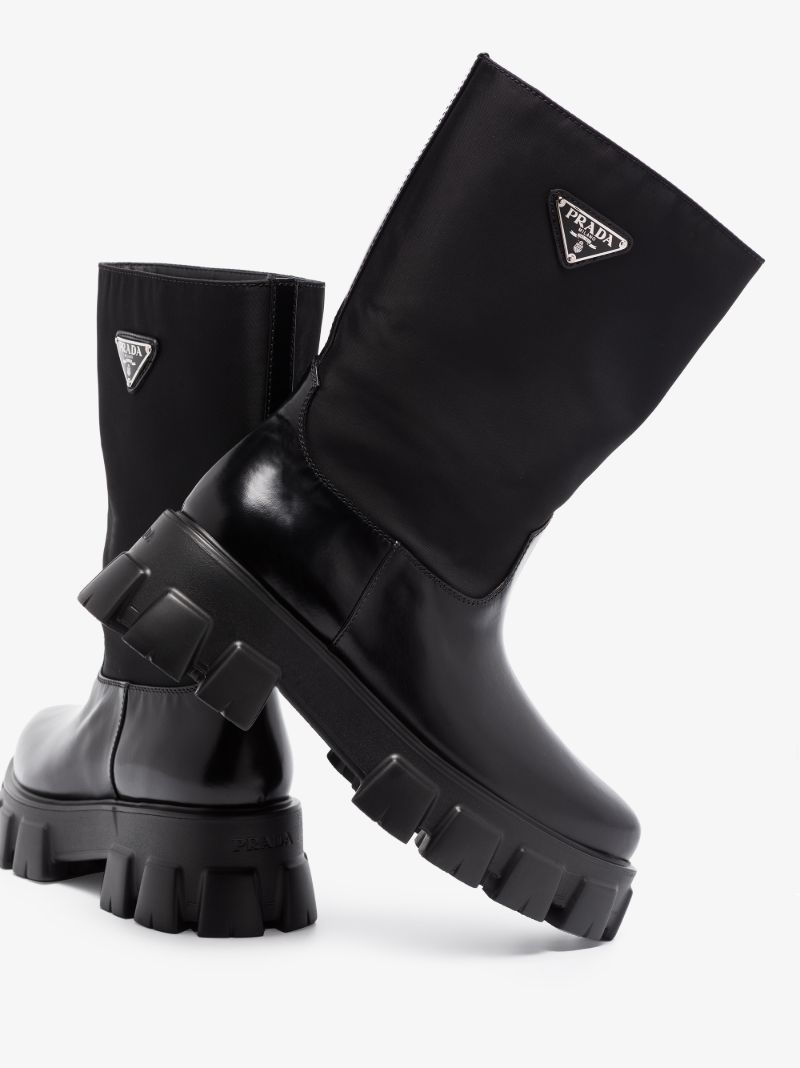 Black Monolith Leather Boots