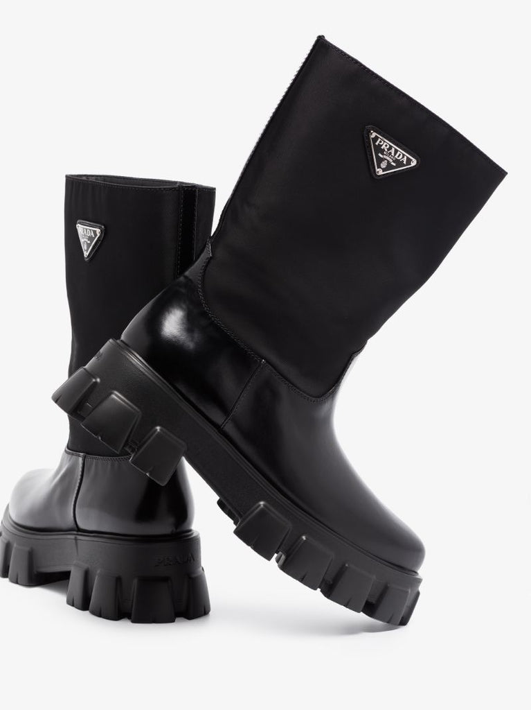 Black Monolith Leather Boots