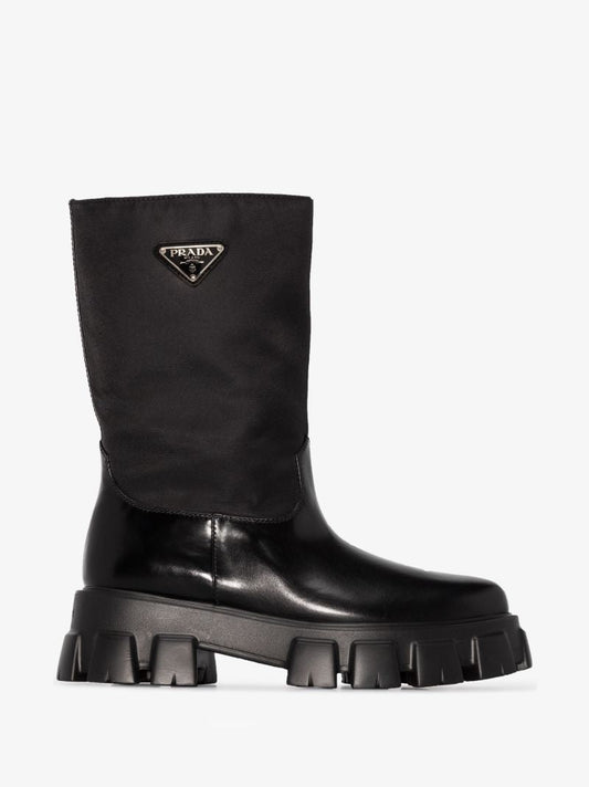 Black Monolith Leather Boots