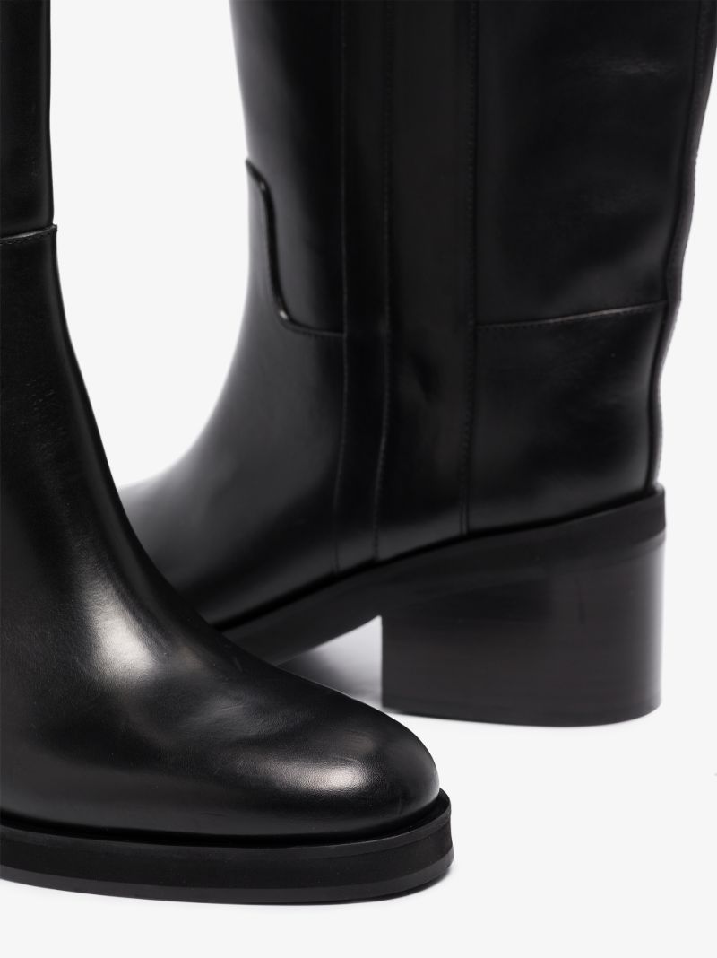 Black Tonya 70 Knee-high Leather Boots