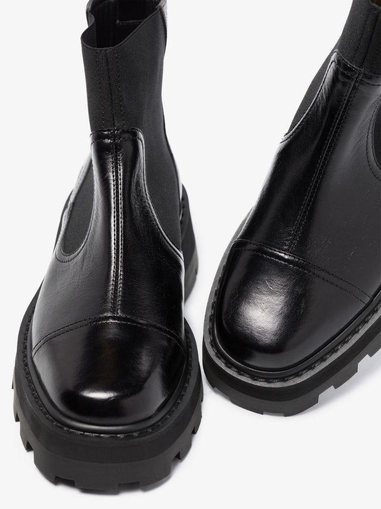 Black Clayton Leather Chelsea Boots