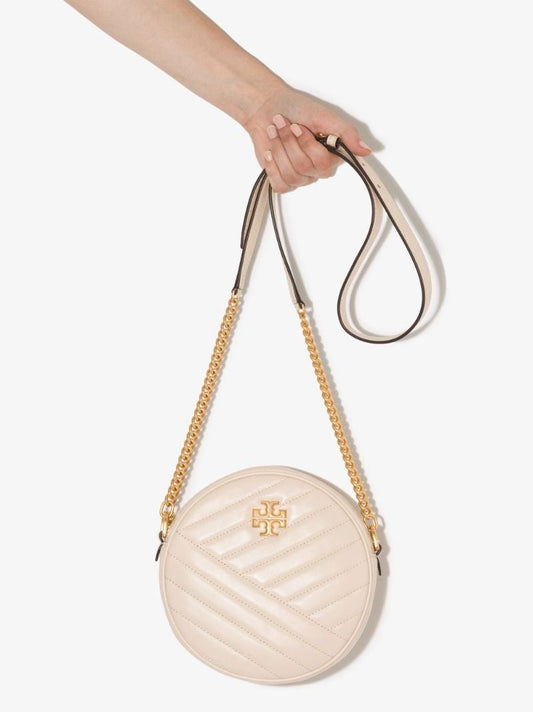 Neutral Kira Small Quilted Leather Cross Body Bag
