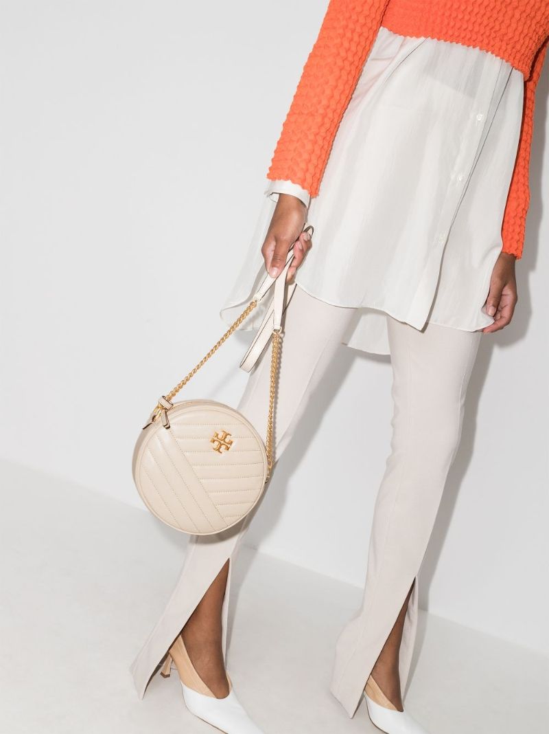 Neutral Kira Small Quilted Leather Cross Body Bag