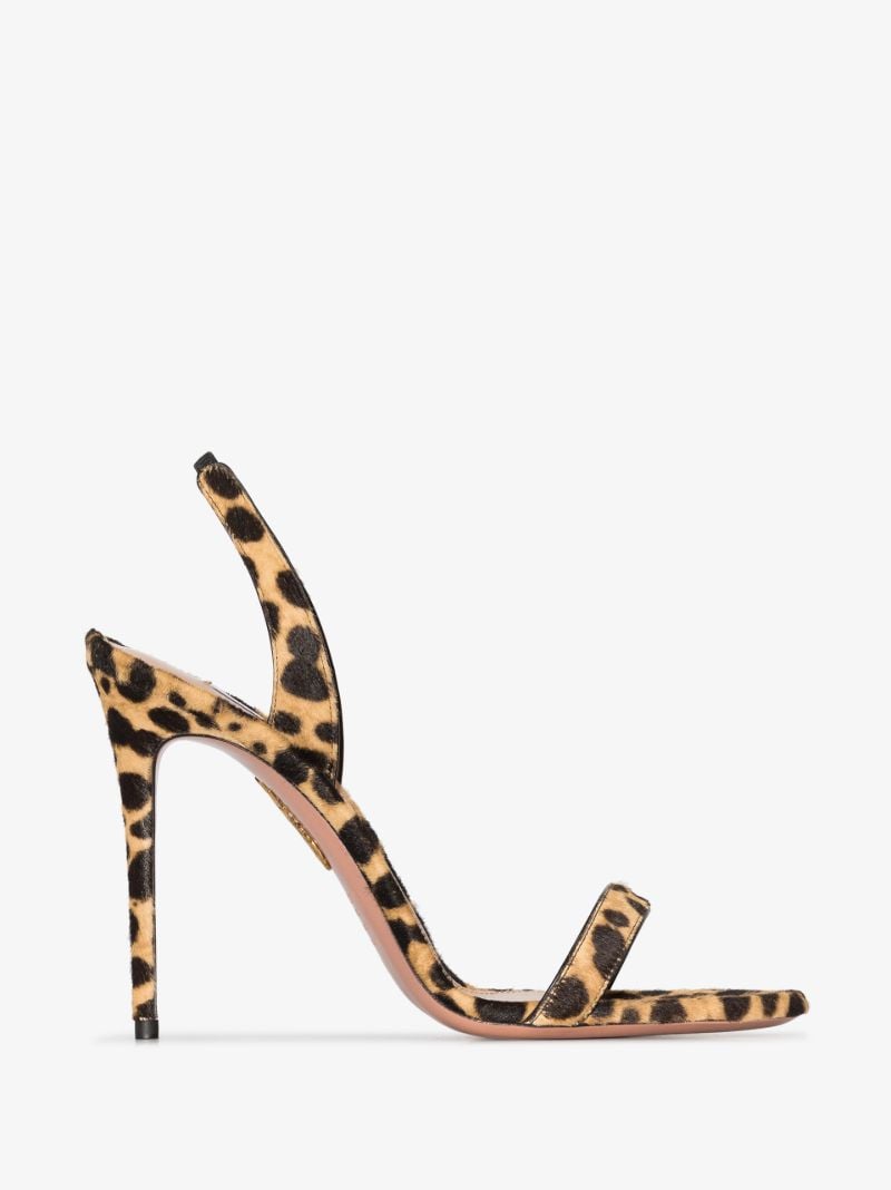 Brown and Black So Nude 110 Cheetah Print Sandals