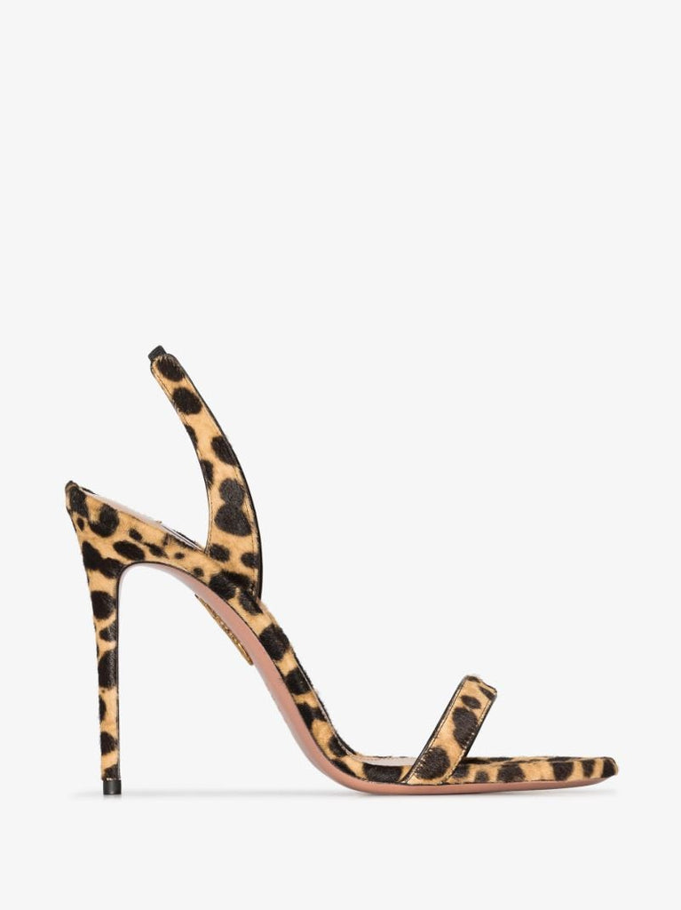 Brown and Black So Nude 110 Cheetah Print Sandals