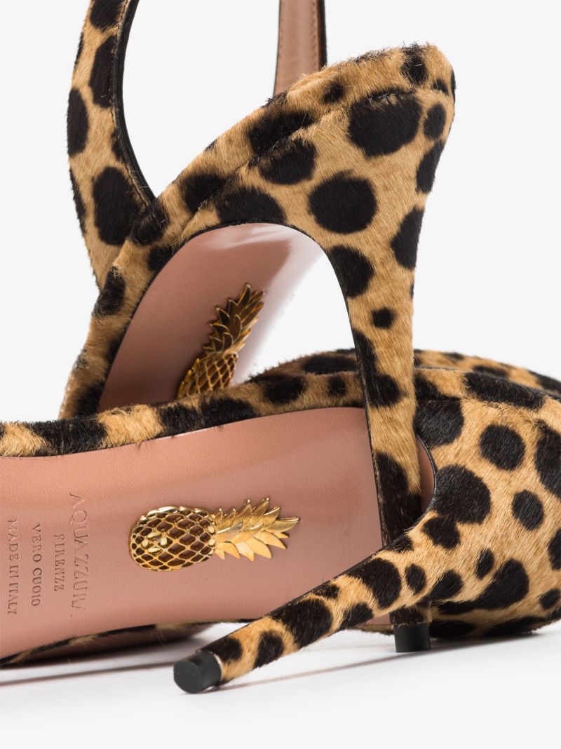Brown and Black So Nude 110 Cheetah Print Sandals