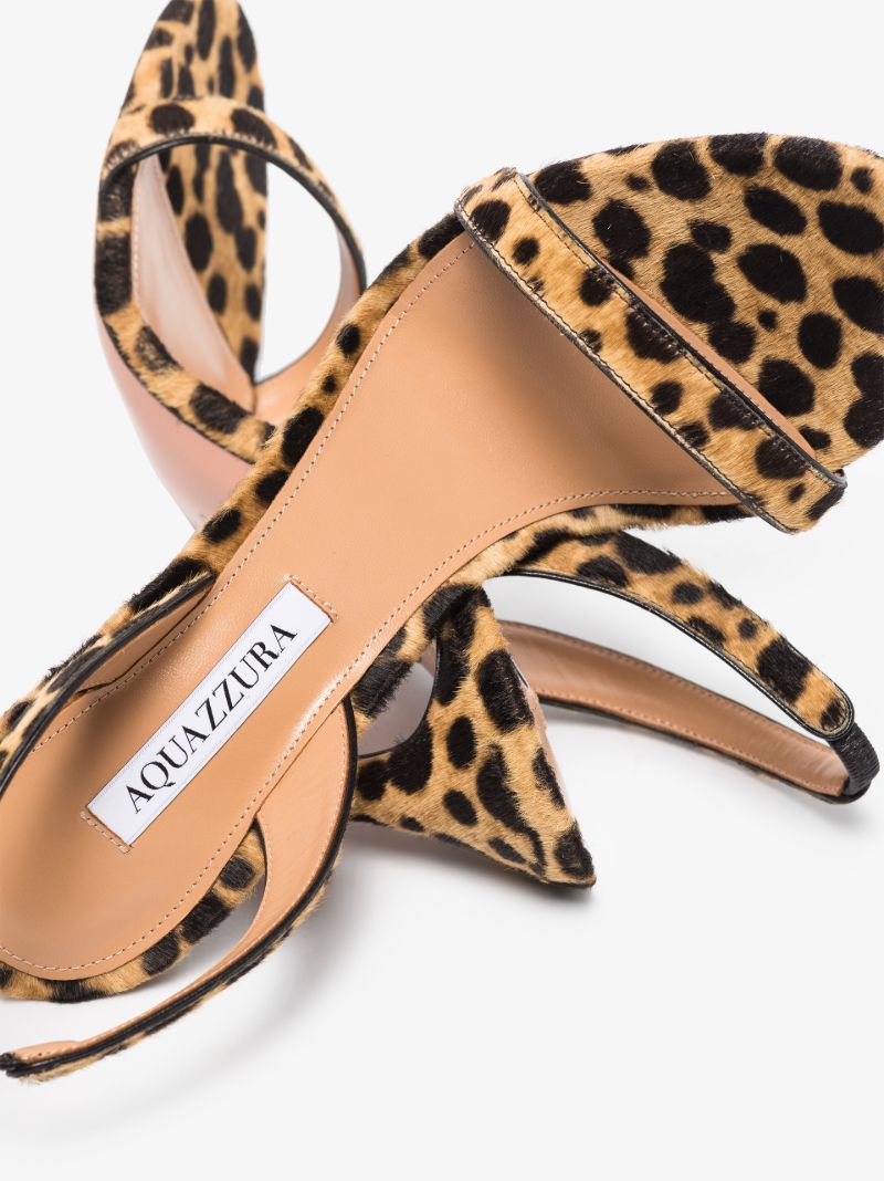 Brown and Black So Nude 110 Cheetah Print Sandals