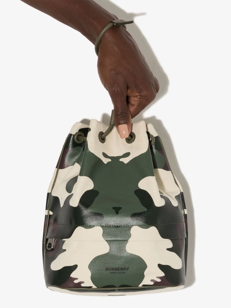 Green Pheobe Camouflage Bucket Bag
