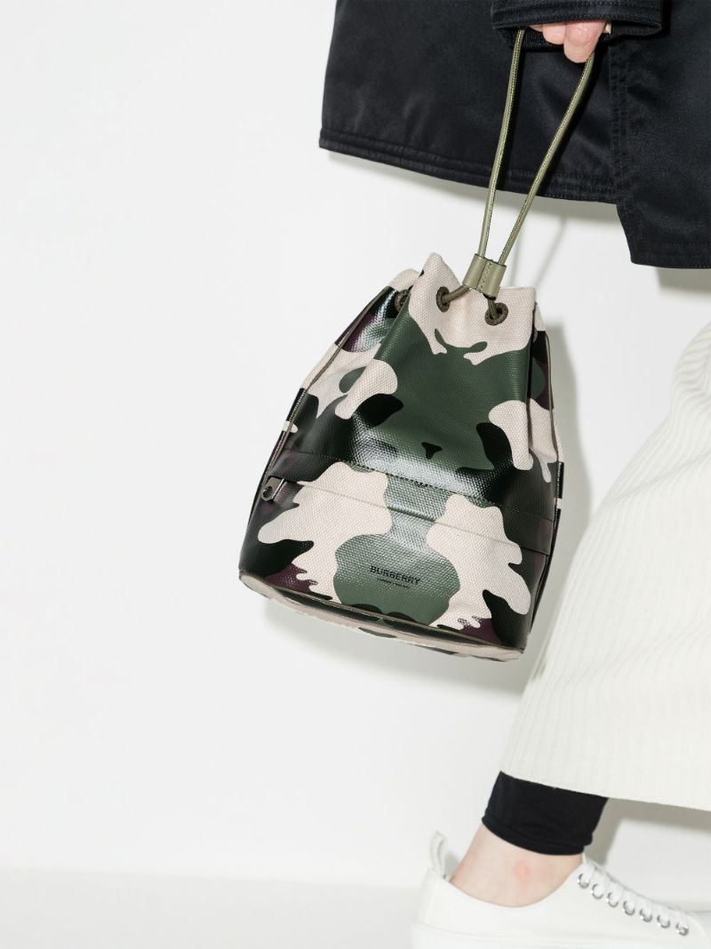 Green Pheobe Camouflage Bucket Bag