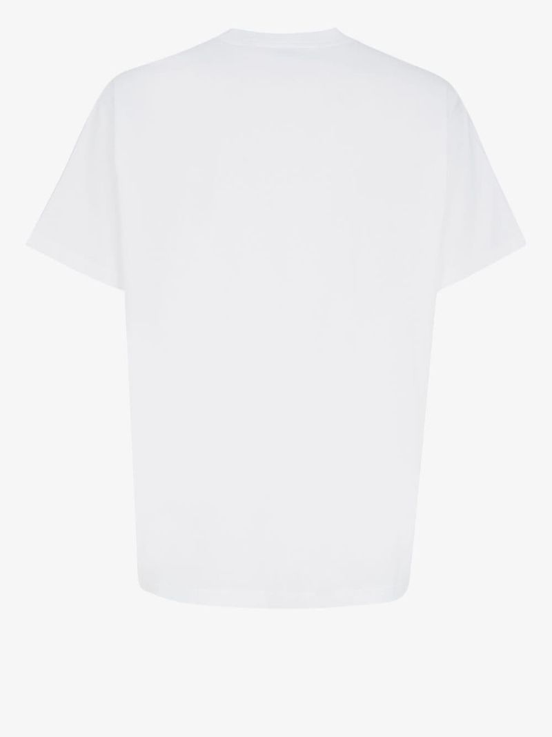 White Logo Cotton T-shirt