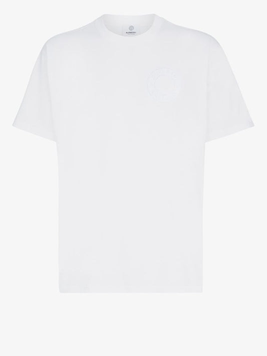 White Logo Cotton T-shirt
