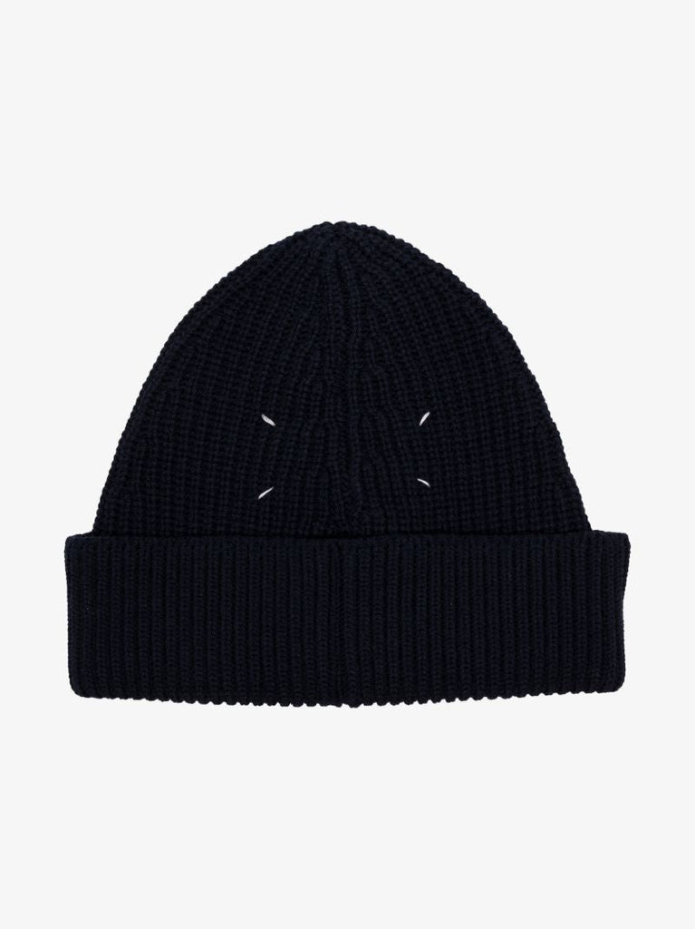 Blue Knitted Beanie Hat