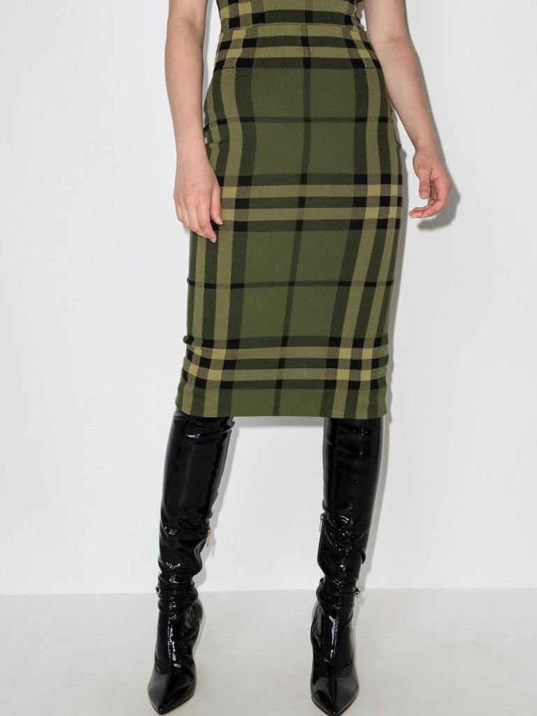 Kammie Check Knit Skirt