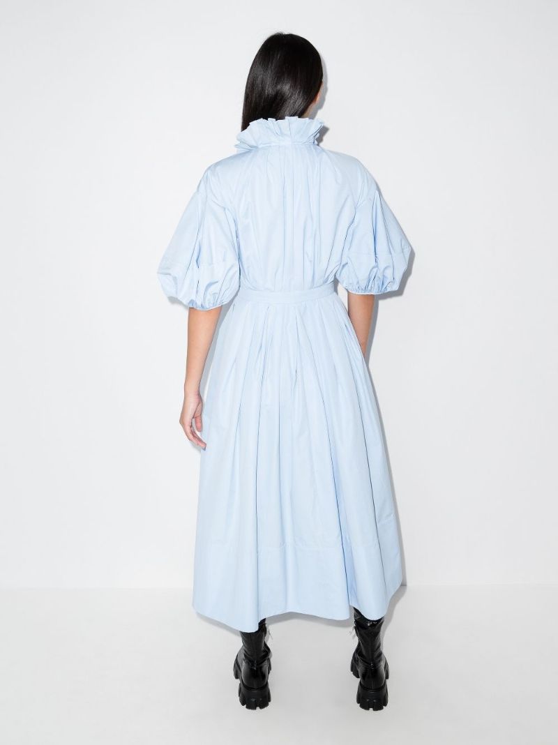 Cocoon Sleeve Midi Shirt Dress